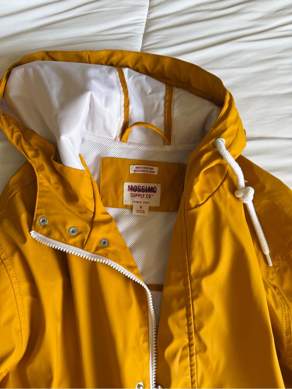 Mossimo Supply Co. Bright Yellow Hooded Raincoat